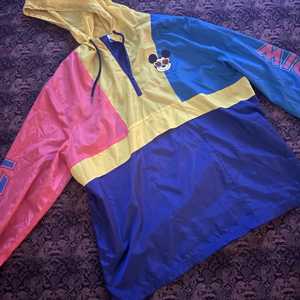 Disney Colorful Windbreaker Jacket - Pink, Yellow, Blue